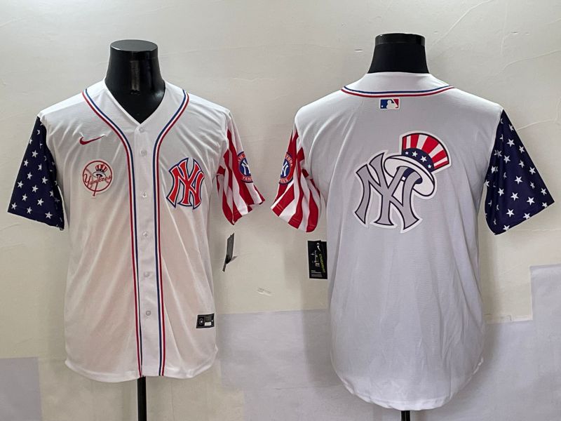 Men New York Yankees Blank White a generation of national flags Jointly Name 2025 Nike MLB Jersey style 26